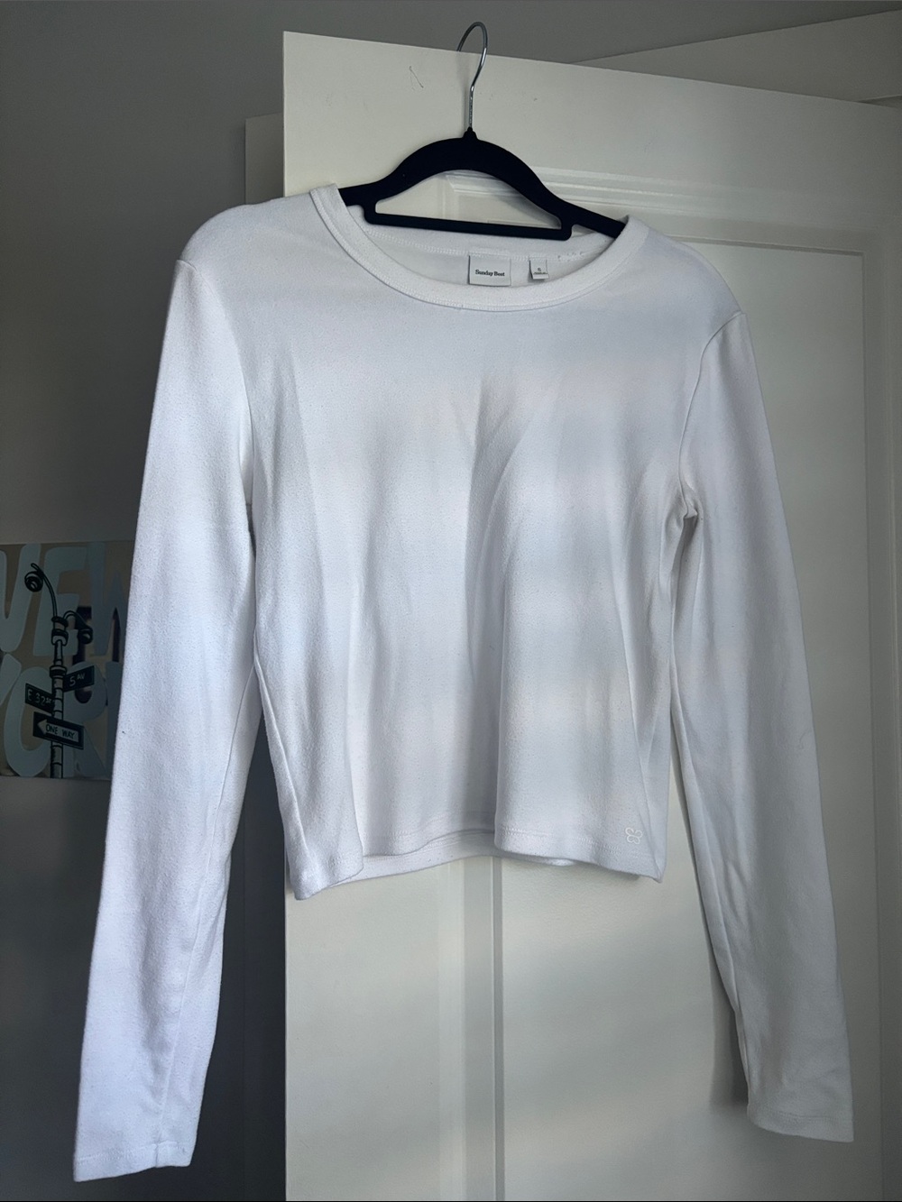 Aritzia White Ribbed Longsleeve